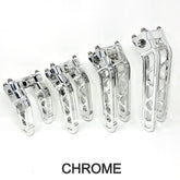 12" DMR Pullback Destroyer Risers, Chrome Risers Death Metal Racing