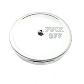 F*ck Off Air Cleaner Cover, Chrome Air Cleaner Cover Death Metal Racing
