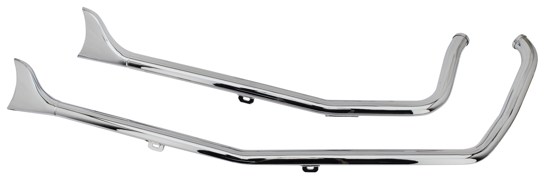 Upsweep Fishtails Chrome Fxst00 06 Drag Pipe V Twin Mfg