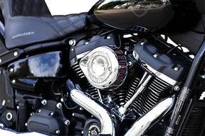 S&S Cycle Stealth Air Cleaner Kit with Chrome Mini Teardrop Cover for 2017-Up HD® M8 Models Teardrop Air Cleaner S&S Cycle