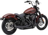 El Diablo 2:1 Exhaust System - 18+ Softail Full Exhaust System Cobra Black 18+ FLFB / FXBR