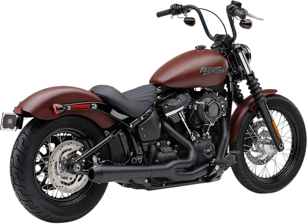 El Diablo 2:1 Exhaust System - 18+ Softail Full Exhaust System Cobra Black 18+ FLFB / FXBR