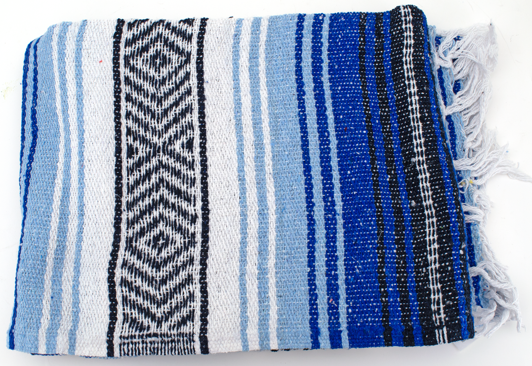 Mexican Blanket Cobalt/Blue/White/Blk Indispensables Texas Leather Default Title