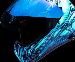 Domain Nouveau, Blue Full Face Helmet Icon