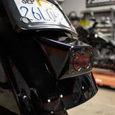 A10 Moto Low Rider S Rear Tail Light With Standard Baja Designs Red S2 A10 Moto Gloss Black Coating No Pods