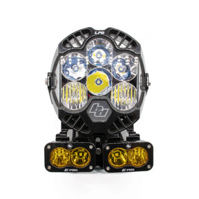 A10 Moto 3.5" Universal "Naked" Lp6 Mount With Dual S2's Combo Kit Fits Low Rider S And Dynas A10 Moto New Softail/Touring White S2 Sport Driving Combo White