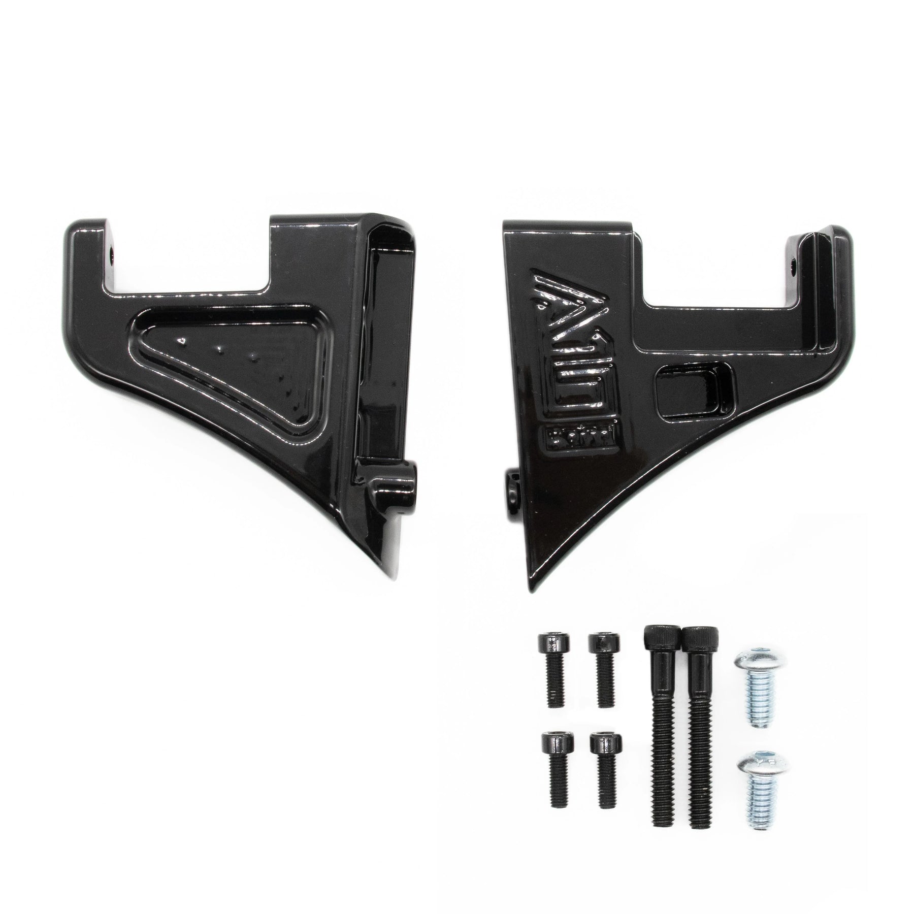 A10 Moto 15 23 Road Glide Billet S1 Front Turn Signal Brackets 127058 A10 Moto Gloss Black