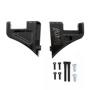 A10 Moto 15 23 Road Glide Billet S1 Front Turn Signal Brackets 127058 A10 Moto Gloss Black