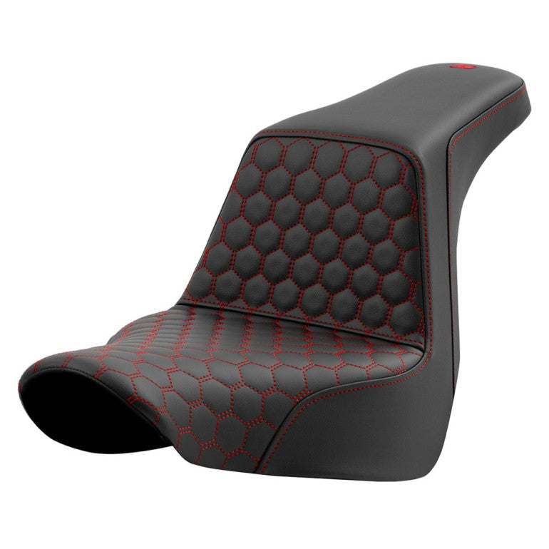 Step Up HC Seat - 18+ Softail Seat Saddlemen Red 18+ Low Rider FXLR/FXLRS/FXLRST & Sport Glide FLSB