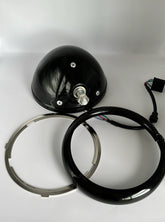 Street Syndicate Mfg 5-3/4" Top-Mount Headlight Bucket with Black Trim Ring & Wiring Harness Headlight Housing & Nacelle Street Syndicate Mfg Default Title