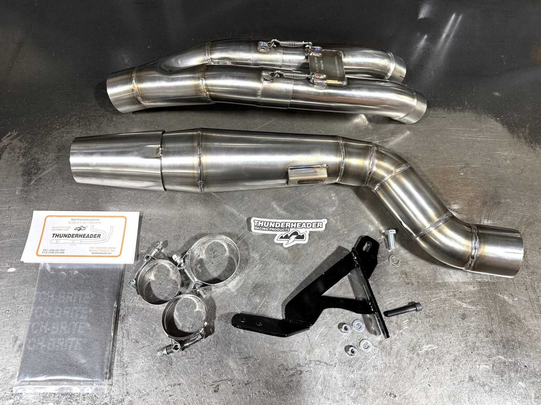 Thunderheader 1070X Stainless 2-1 Slip-On Exhaust - 2026 Buell Super Cruiser Slip-On & Muffler Thunderheader