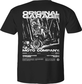 Built To Ride Tee Black Original Garage Moto