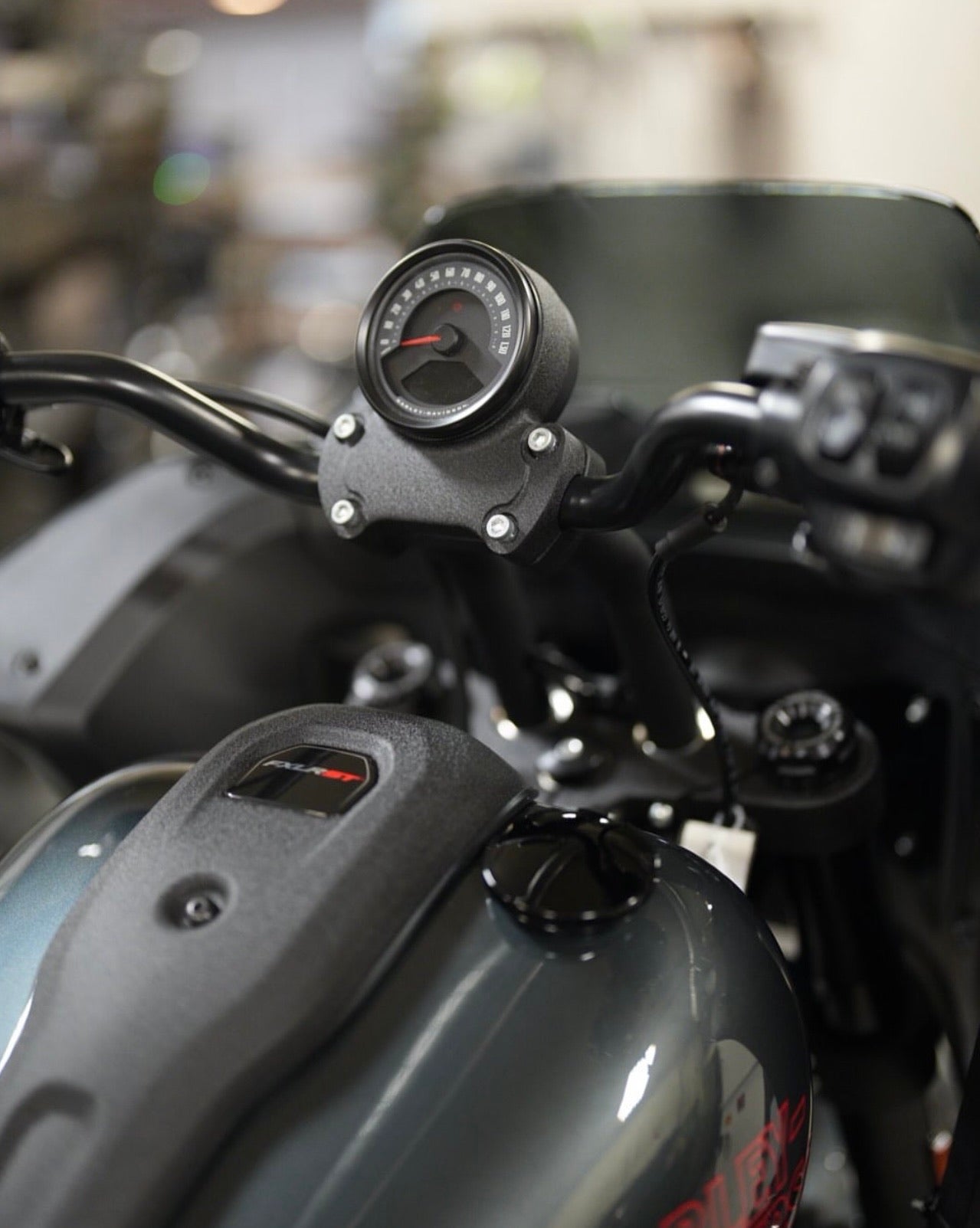 Bung King One Piece Lower Handlebar Riser, Gloss Black - 2025 Low Rider S and Low Rider ST (FXLRS, FXLRST) Riser Bung King