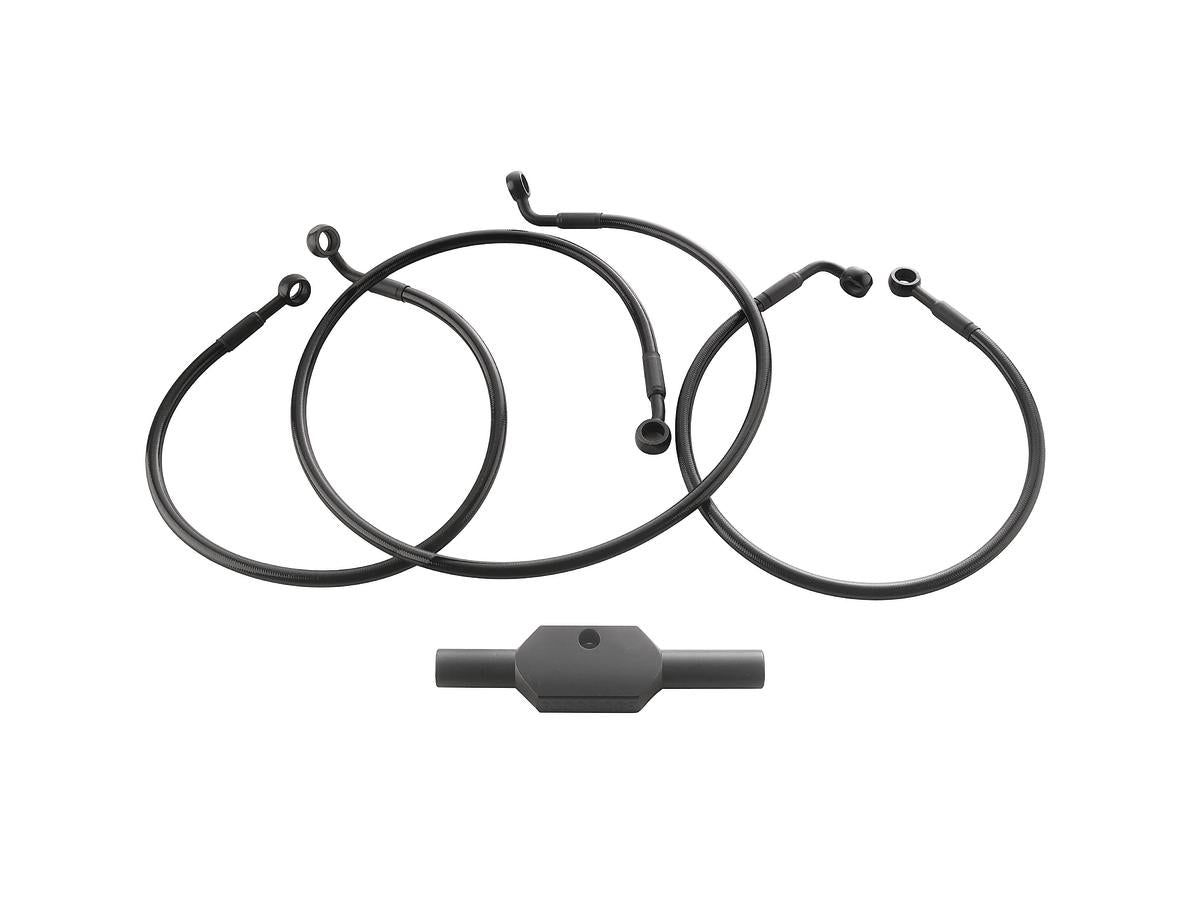 Goodridge Ebony Black Stainless Steel Universal Brake Line Black Vinyl All Black 40" Goodridge Default Title