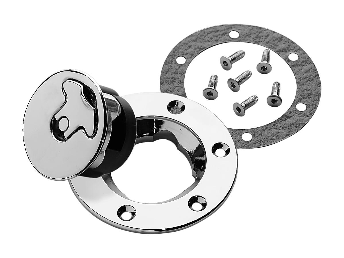Cce Aircraft Style Bolt In Gas Cap Kit Non Locking Vented Cap Chrome Cce Default Title