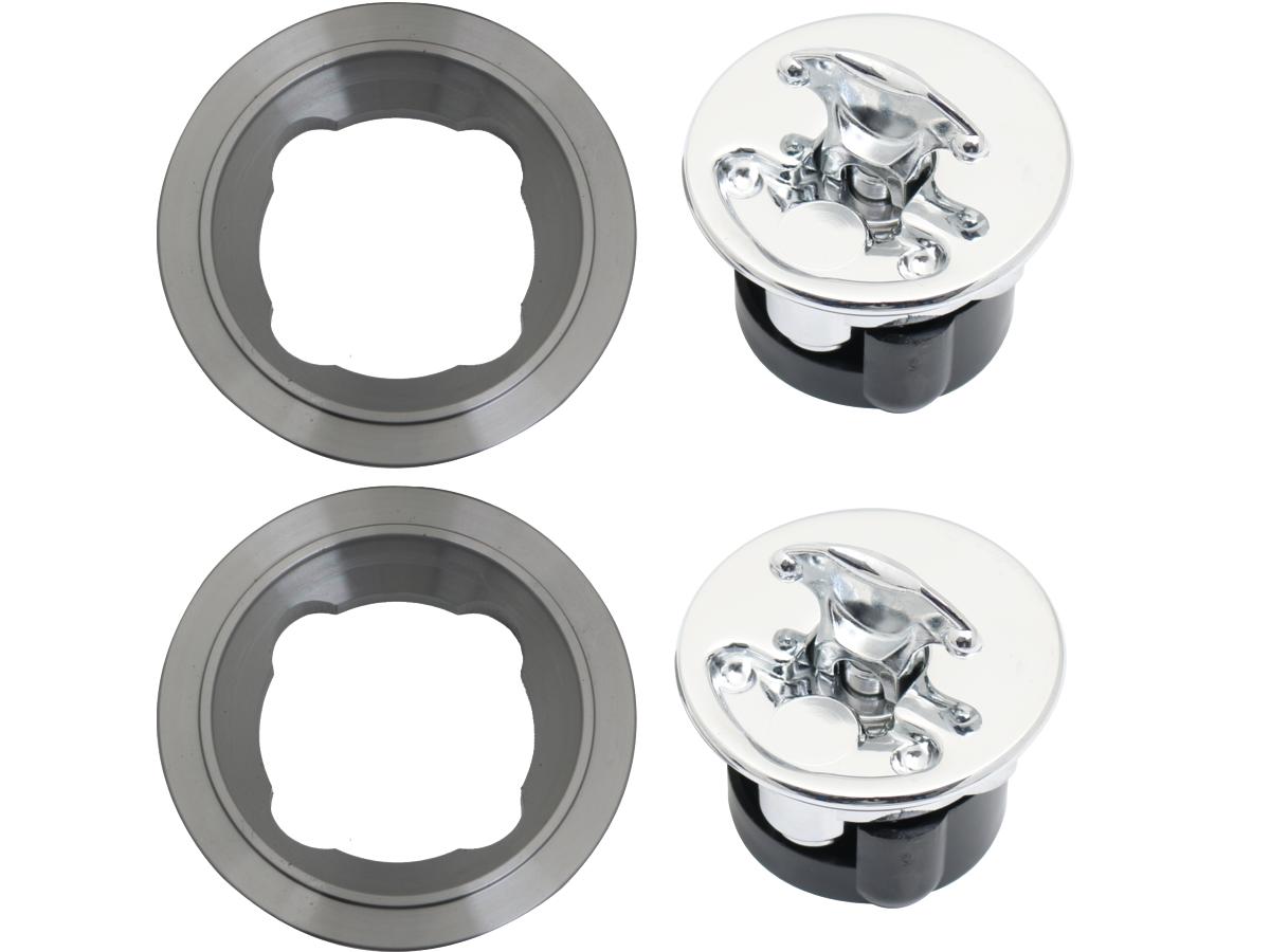 Cce Aircraft Style Gas Cap Set, Non Locking Gas Cap Kit Non Locking Gas Cap Kit With Vented And Non Vented Cap Cce Default Title