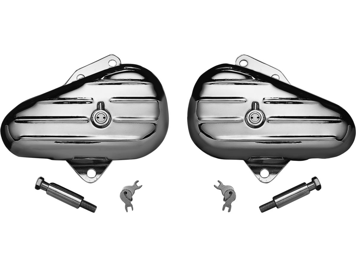 Cce Left Side Teardrop Tool Box For Softail With Tumbler Lock Chrome Left Cce Default Title