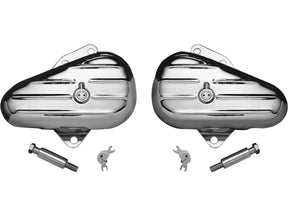 Cce Left Side Teardrop Tool Box For Softail With Tumbler Lock Chrome Left Cce Default Title