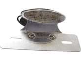 Cce Sport Cateye Led Taillight With License Plate Bracket Chrome Clear Led Cce Default Title
