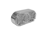 Cce Maltese Cross Dual Led Taillight Chrome Clear Led Cce Default Title
