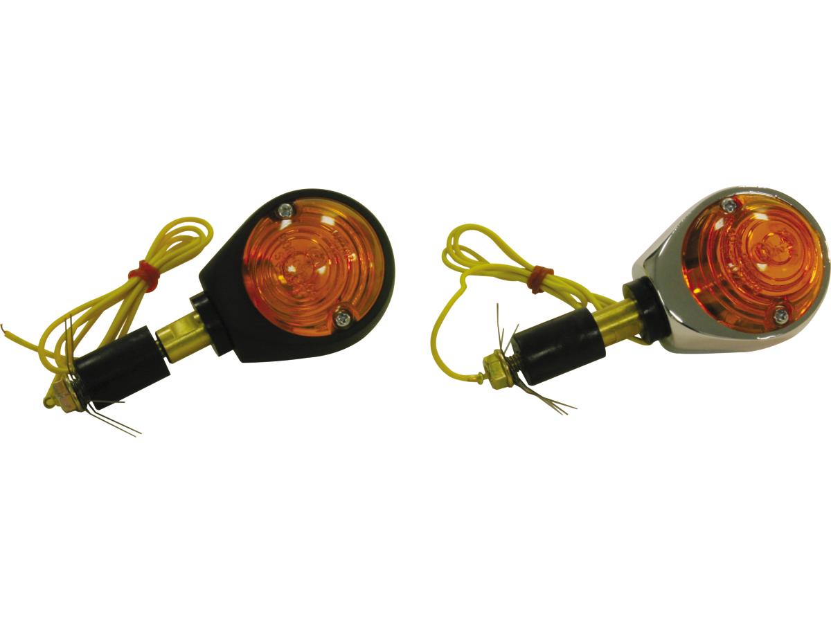 Cce Bullseye Handlebar Turn Signal H21 W Black Amber Halogen Cce Default Title