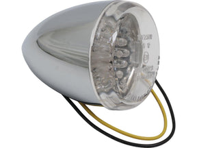 Cce Bullet Style Led Turn Signal Inner Tread 5/16 Unf, Diameter: 60 Mm, Depth: 87 Mm Chrome Clear Led Cce Default Title