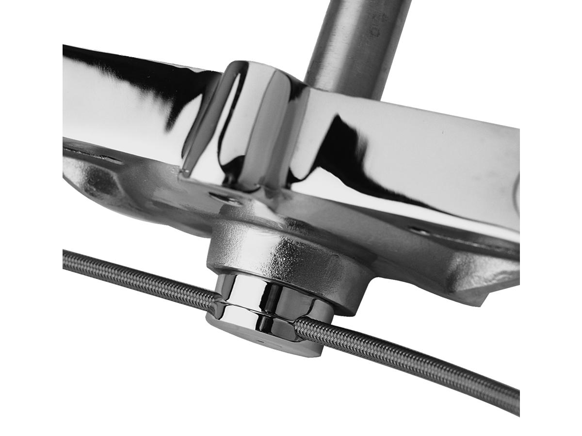 Cce Lower Triple Tree Brake Line Clamp Chrome Cce Default Title