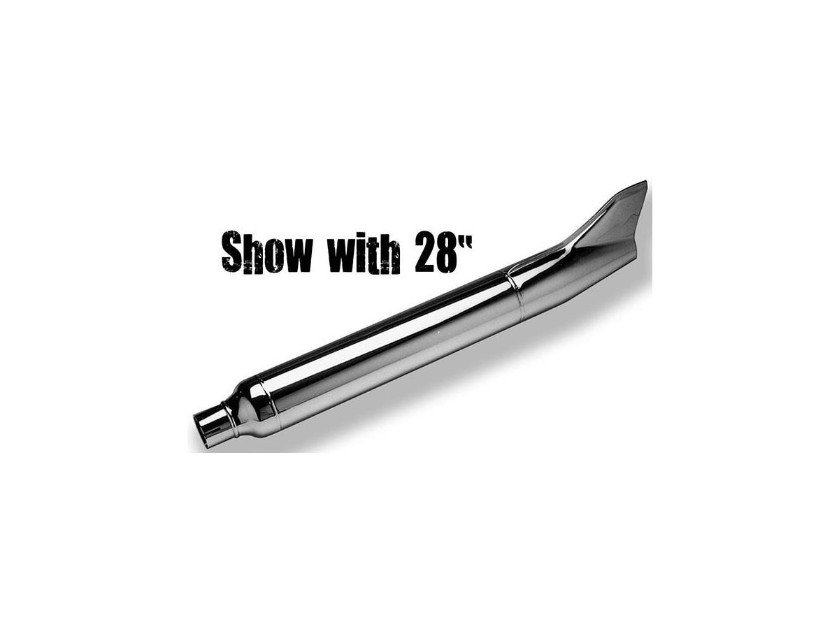 Cce Fl Style Fishtail Muffler 33" Long Show Chrome Cce Default Title