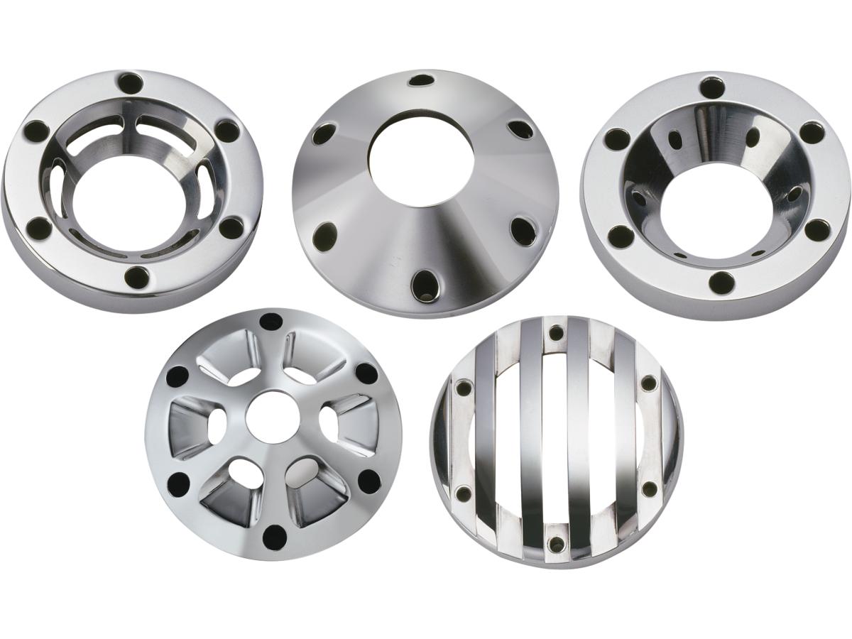 Supertrapp 4" External Trapp Caps End Cap Slotted Wheel Aluminium Polished 4" Supertrapp Default Title