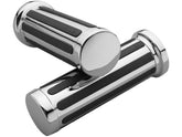 Cce Ribbed Grips Chrome 1" Throttle Cables Cce Default Title
