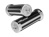 Cce Eagle Ribbed Grips Black Chrome 1" Throttle Cables Cce Default Title