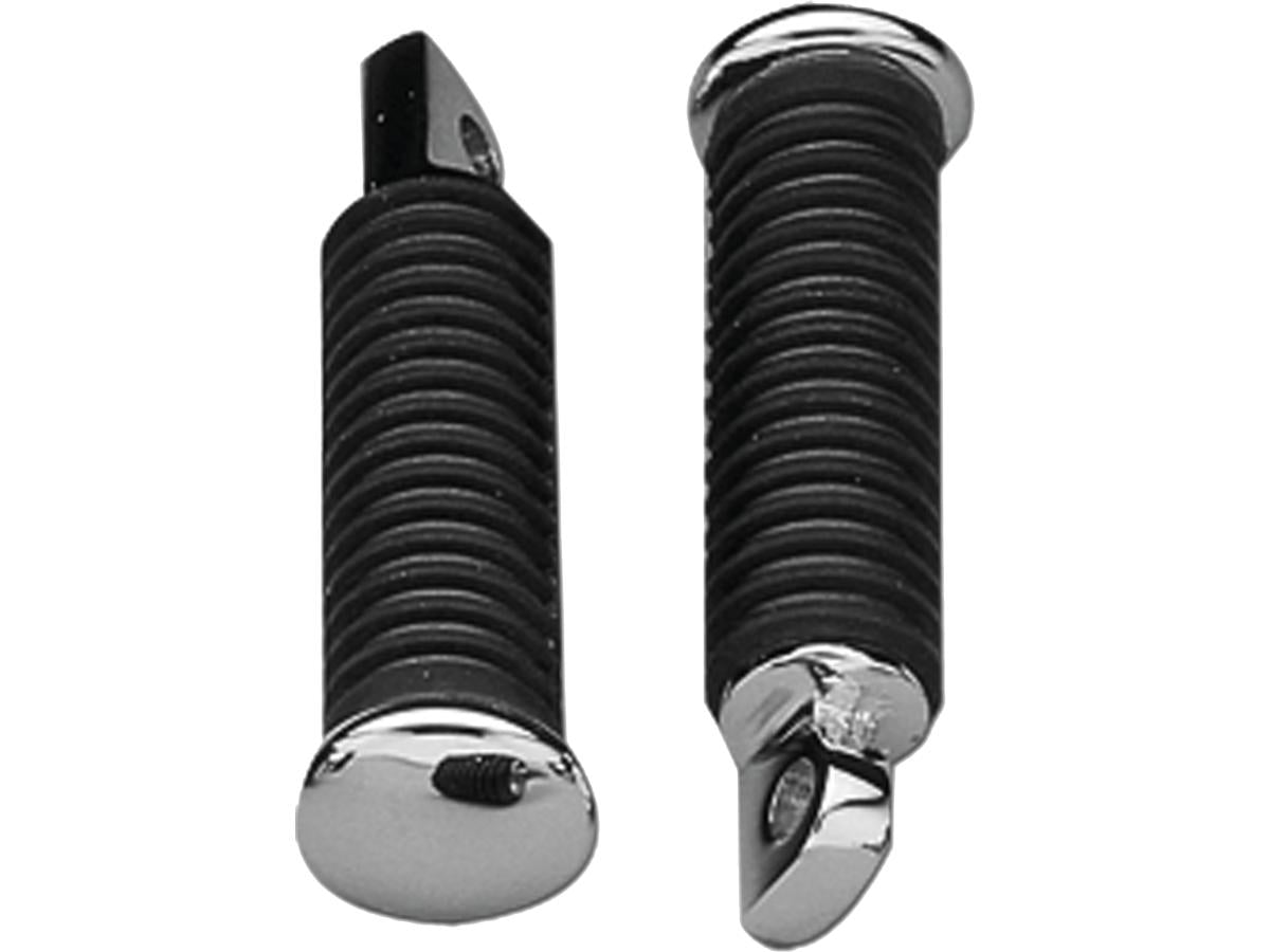 Cce Rubber Footpegs With Chrome Ends Chrome Cce Default Title