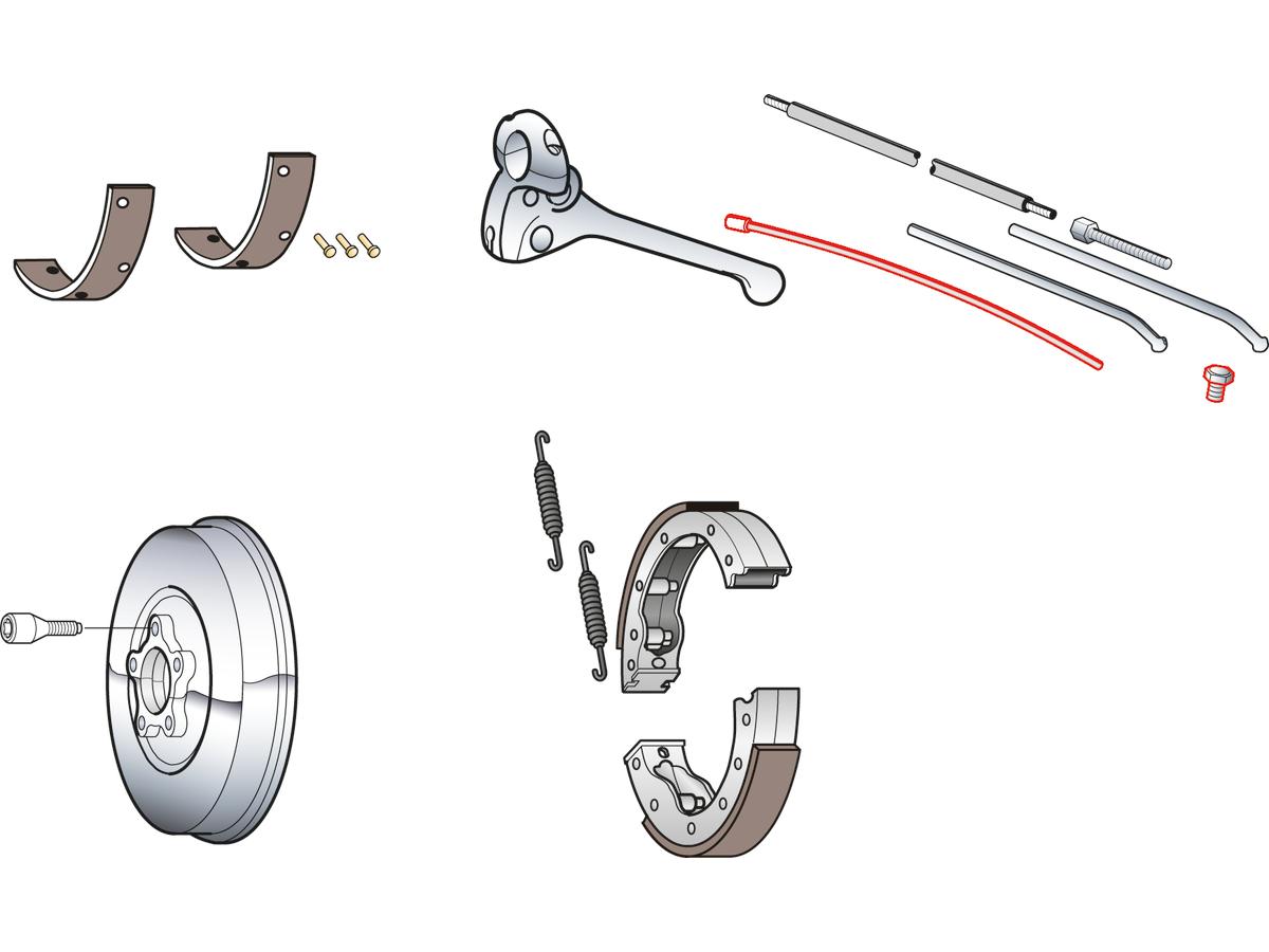 Cce Drum Brake Cable Tube And Fitting, 14" Long Cce Default Title