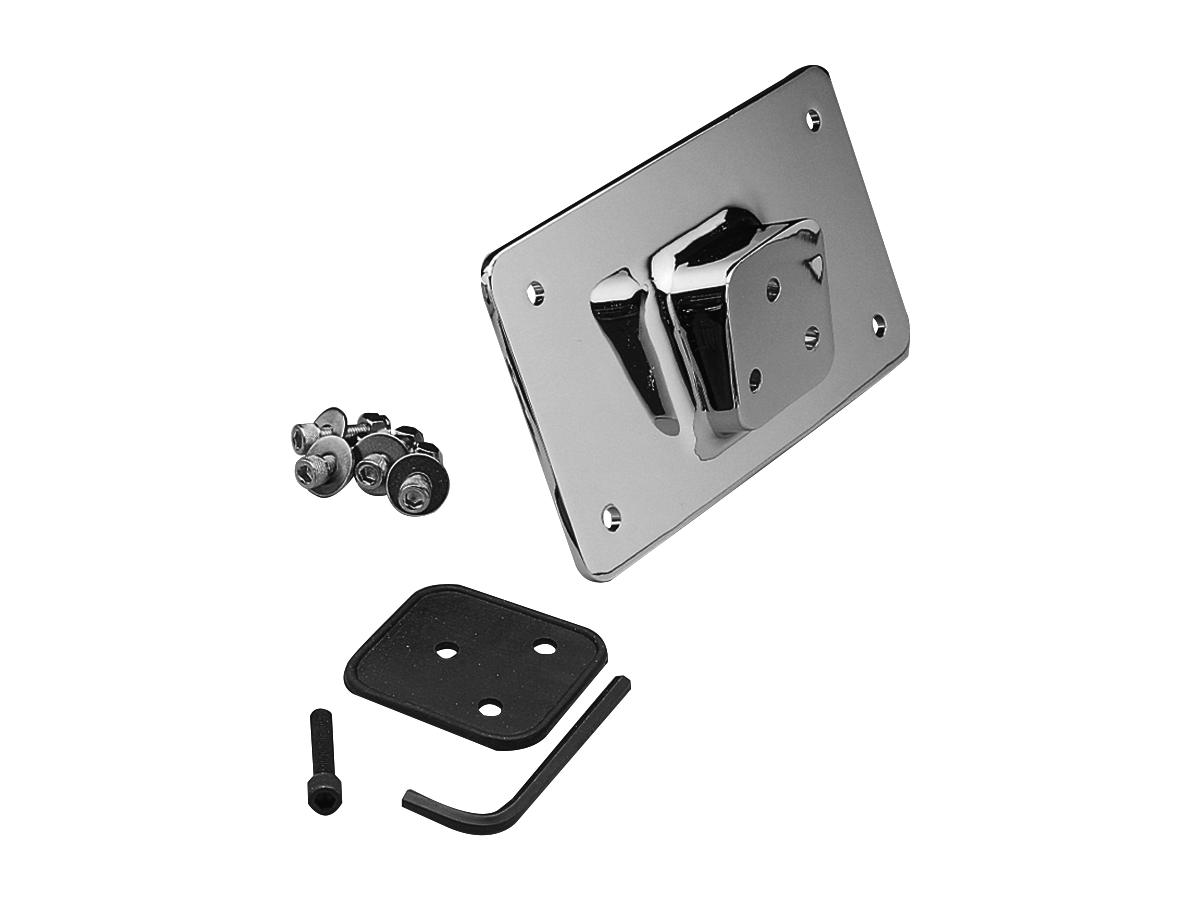 Cce Laydown License Plate Mount Kit Square Style Mount Chrome Cce