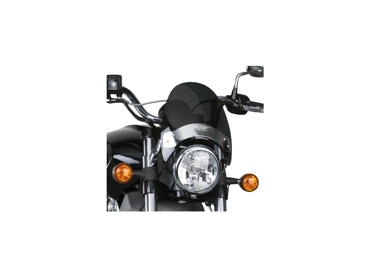 National Cycle Flyscreen Windshield Kit Height: 8,5", Width: 9,25", Chrome Brackets Up To 43mm Dark Smoke National Cycle Default Title
