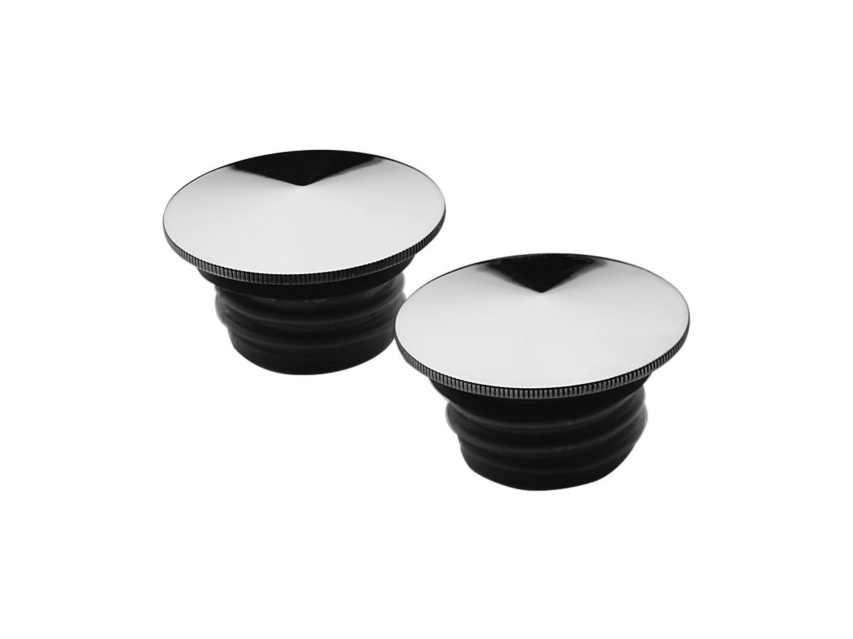 Cce Peaked Low Profile Stainless Steel Gas Cap Set Chrome Cce Default Title