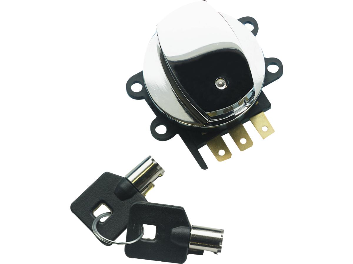 Cce Dash Panel Side Hinge Ignition Switch, Chrome With Barrel Style Key Side Hinge Ignition Switch Cce Default Title