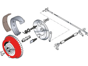 Cce Chrome Brake Drum With Sprocket Cce
