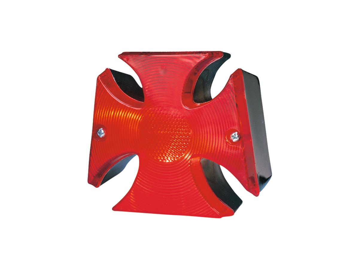 Cce Maltese Cross Taillight Chrome Red Dual Filament Cce Default Title