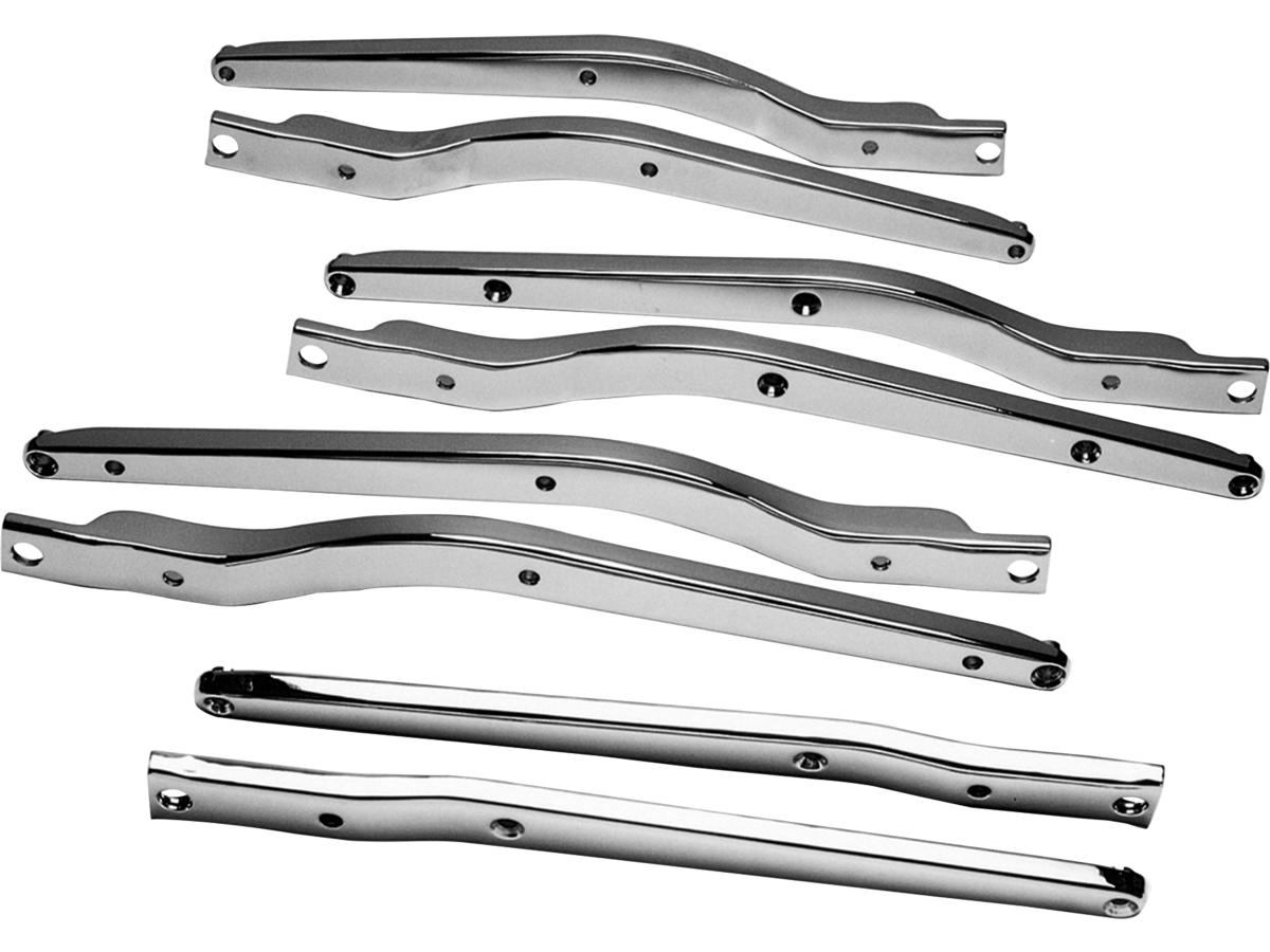 Cce Oem Reproduction Chrome Fender Struts Set 2 Holes (Not Countersunk) Chrome Cce