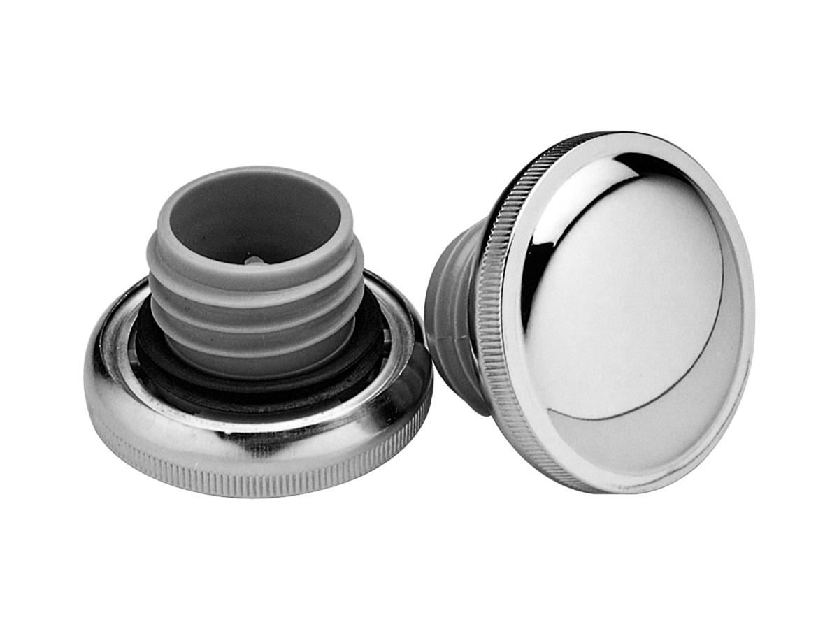 Cce Oem Style Screw Inn Gas Cap Set Of Left And Right Caps (Vented And Non Vented) Chrome Cce Default Title