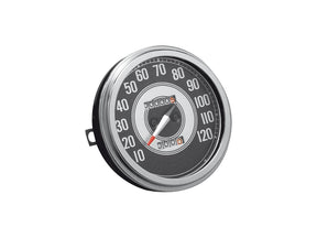 Motor Factory 41 45 Fl Style Speedometer Scale: 120 Mph; Scale Color: Black/Silver; Ratio 1:1 Motor Factory