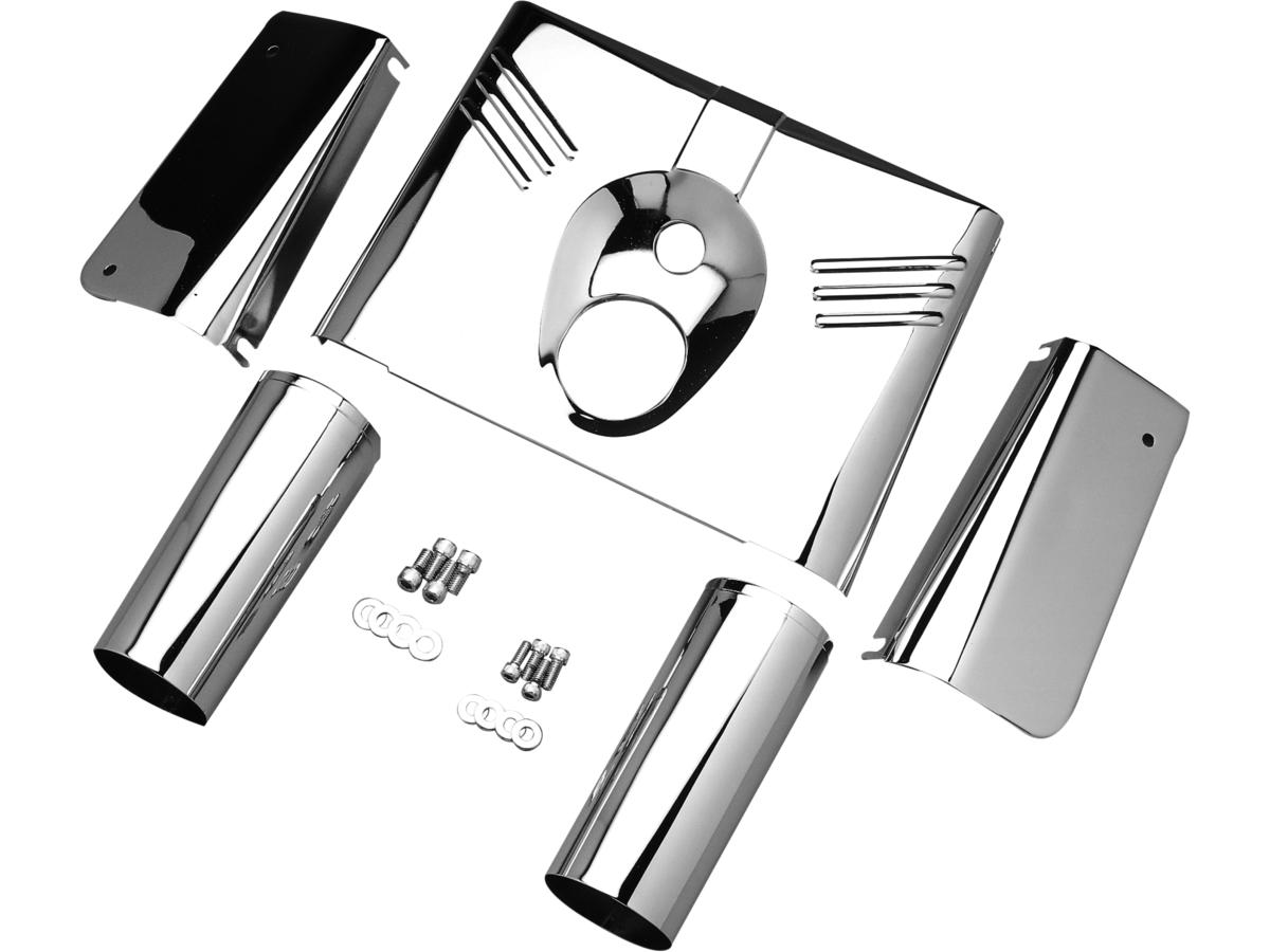 Cce 5 Piece Fork Tins For Fl Softail Models With Fork Sliders Chrome Cce Default Title