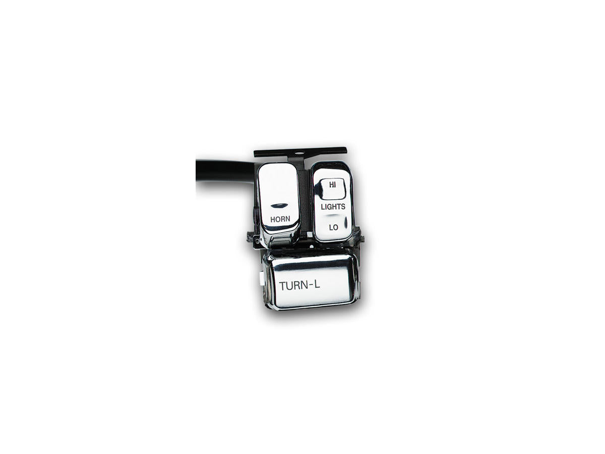 Daytona Japan 96 Up Ergonomic Handlebar Switch Kit Left Side, Chrome Switches Daytona Japan Default Title