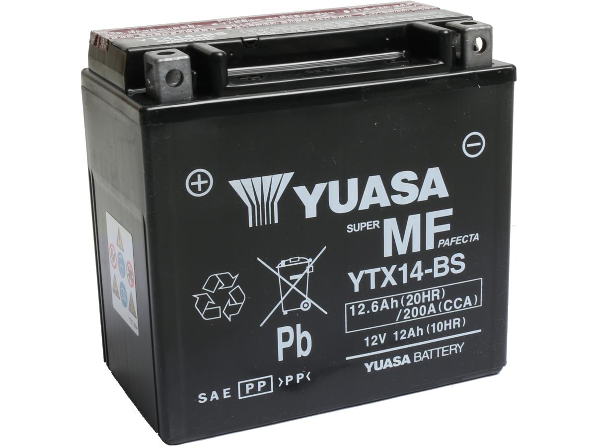 Yuasa Maintance Free Ytx14 Bs Battery Dry Battery With Acid Pack Agm 200 A 12.6 Ah Yuasa Default Title