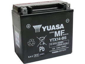 Yuasa Maintance Free Ytx14 Bs Battery Dry Battery With Acid Pack Agm 200 A 12.6 Ah Yuasa Default Title