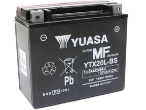 Yuasa Maintance Free Ytx20 Bs Battery Dry Battery With Acid Pack Agm 270 A 18.0 Ah Yuasa Default Title