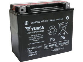 Yuasa Maintenance Free High Performance Ytx20 H Bs Battery Dry Battery With Acid Pack Lead Acid, 310 A, 18.9 Ah Yuasa Default Title