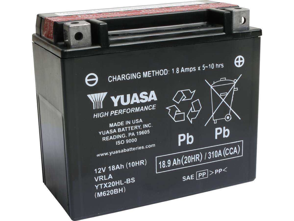 Yuasa Maintenance Free High Performance Ytx20 Hl Bs Battery Dry Battery With Acid Pack Lead Acid, 310 A, 18.9 Ah Yuasa Default Title