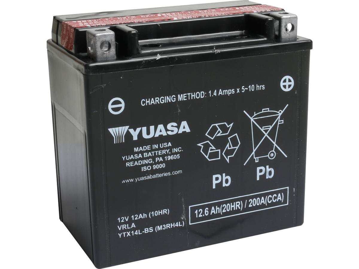 Yuasa Maintance Free Ytx14 L Bs Battery Dry Battery With Acid Pack Agm 200 A 12.6 Ah Yuasa Default Title